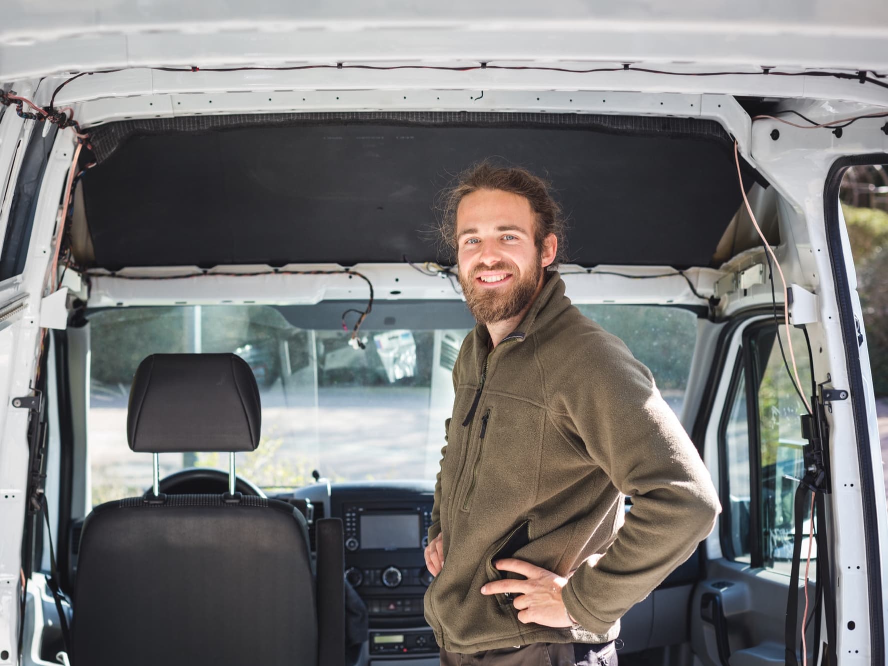 Haulo driver with vehicle ready for hauling work